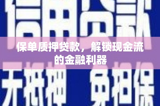 迪庆保单质押贷款，解锁现金流的金融利器