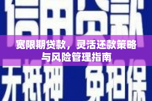 迪庆宽限期贷款，灵活还款策略与风险管理指南