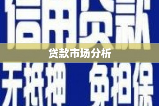 迪庆贷款市场分析
