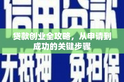 迪庆贷款创业全攻略，从申请到成功的关键步骤