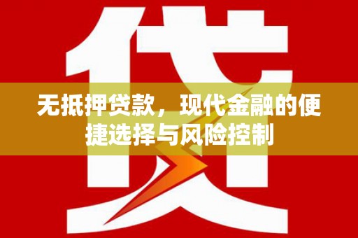 迪庆无抵押贷款，现代金融的便捷选择与风险控制