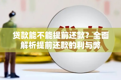迪庆贷款能不能提前还款？全面解析提前还款的利与弊