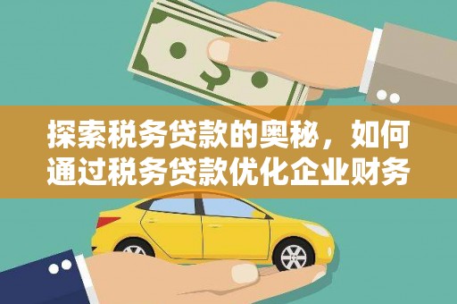 迪庆探索税务贷款的奥秘，如何通过税务贷款优化企业财务