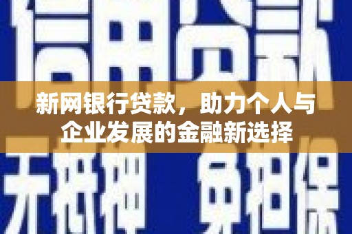 迪庆新网银行贷款，助力个人与企业发展的金融新选择