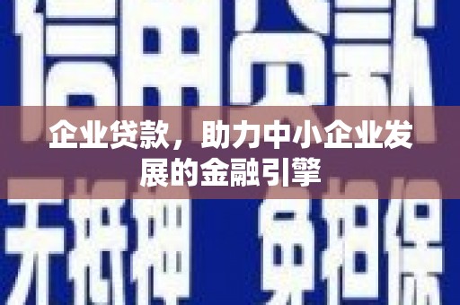 迪庆企业贷款，助力中小企业发展的金融引擎