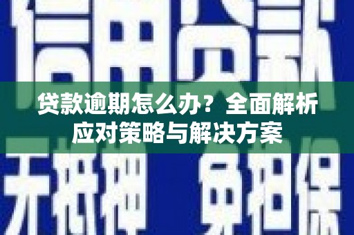 迪庆贷款逾期怎么办？全面解析应对策略与解决方案