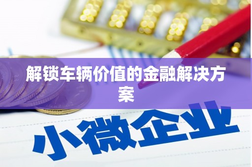 迪庆解锁车辆价值的金融解决方案