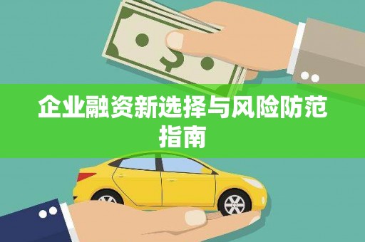 迪庆企业融资新选择与风险防范指南