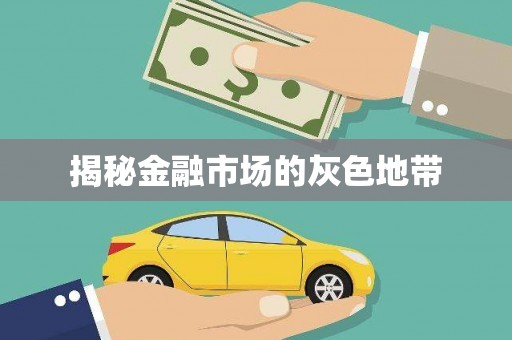 迪庆揭秘金融市场的灰色地带