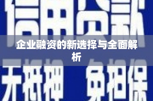 迪庆企业融资的新选择与全面解析