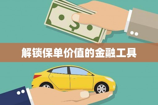 迪庆解锁保单价值的金融工具