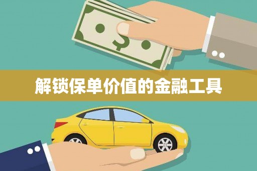 迪庆解锁保单价值的金融工具