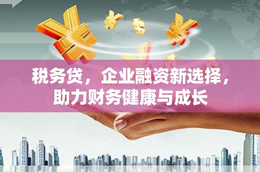 迪庆税务贷，企业融资新选择，助力财务健康与成长