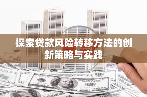 迪庆探索贷款风险转移方法的创新策略与实践